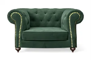 Bitonto Armchair Green Velvet