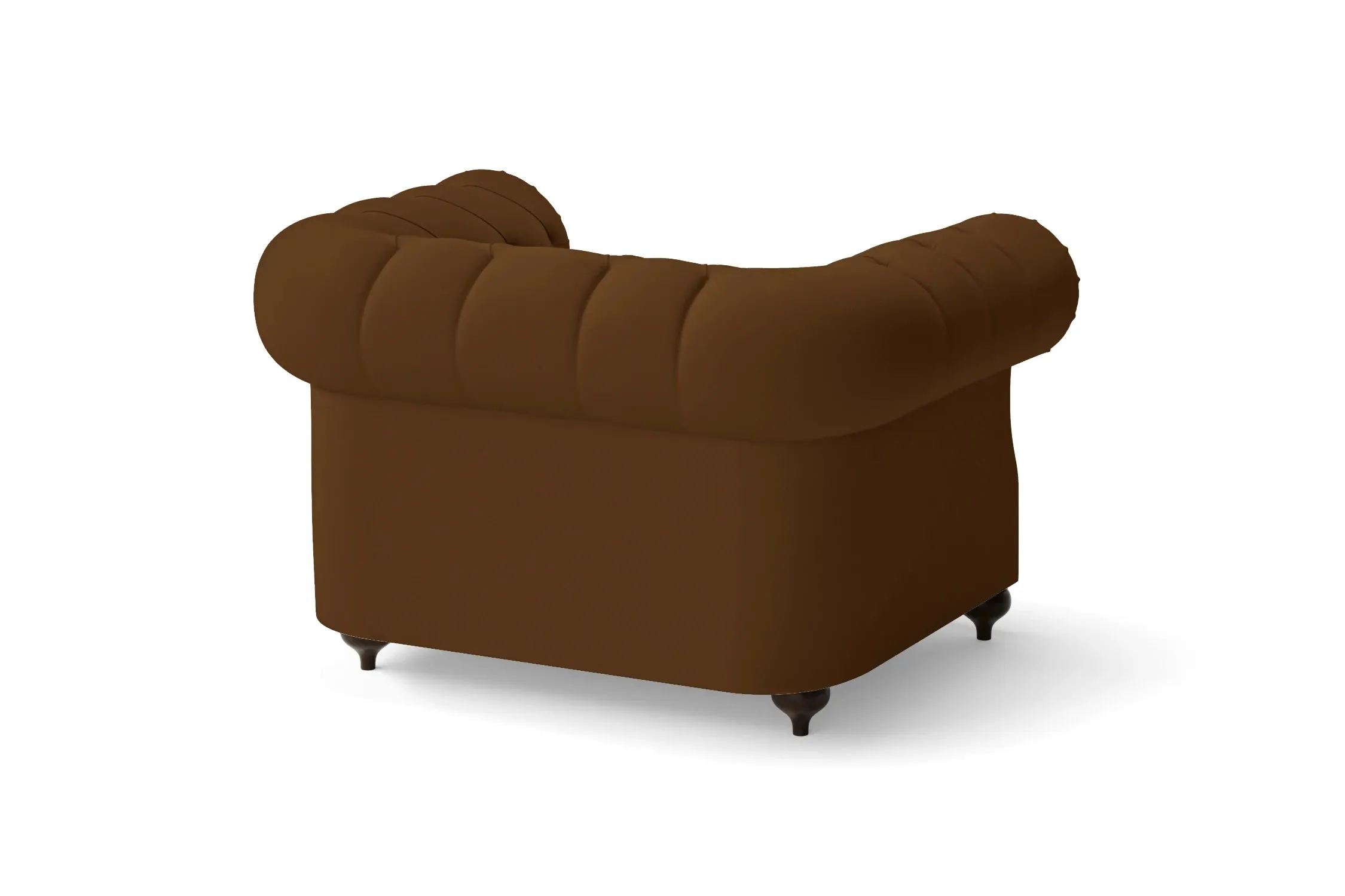 Bitonto Armchair Walnut Brown Leather