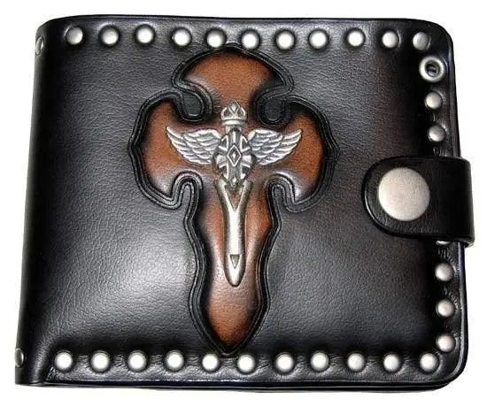 Black Leather Cross Wallet