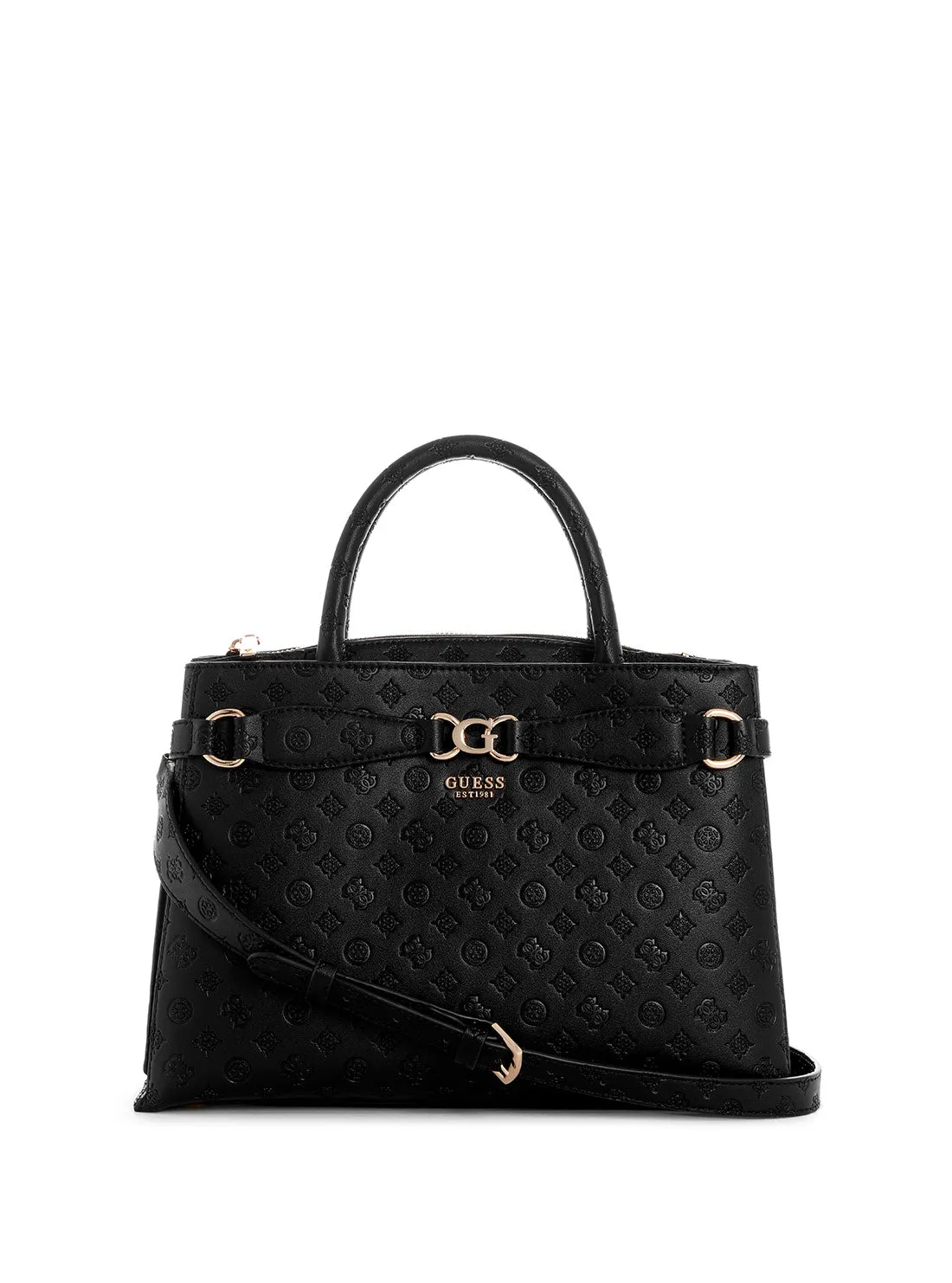 Black Logo Arlena Girlfriend Satchel Bag