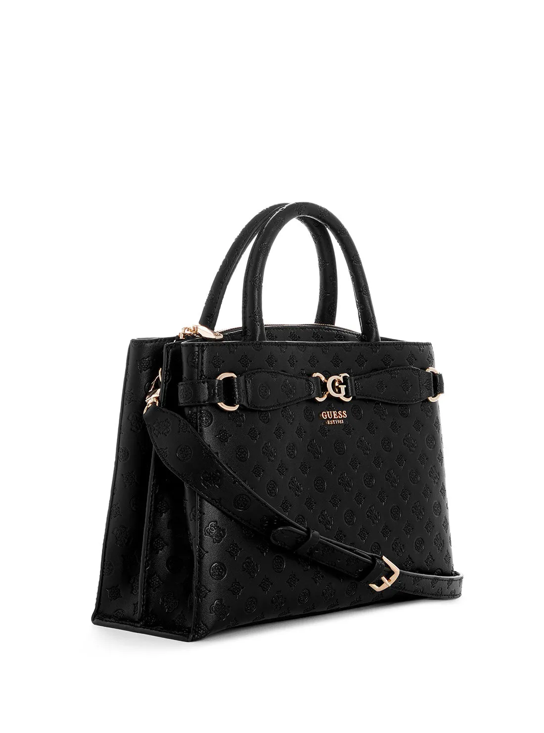 Black Logo Arlena Girlfriend Satchel Bag