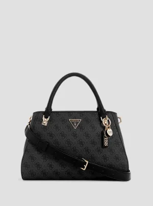 Black Logo Noelle Satchel Bag