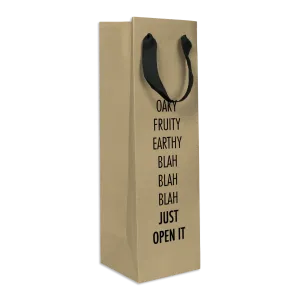 Blah Blah Blah Wine Bag