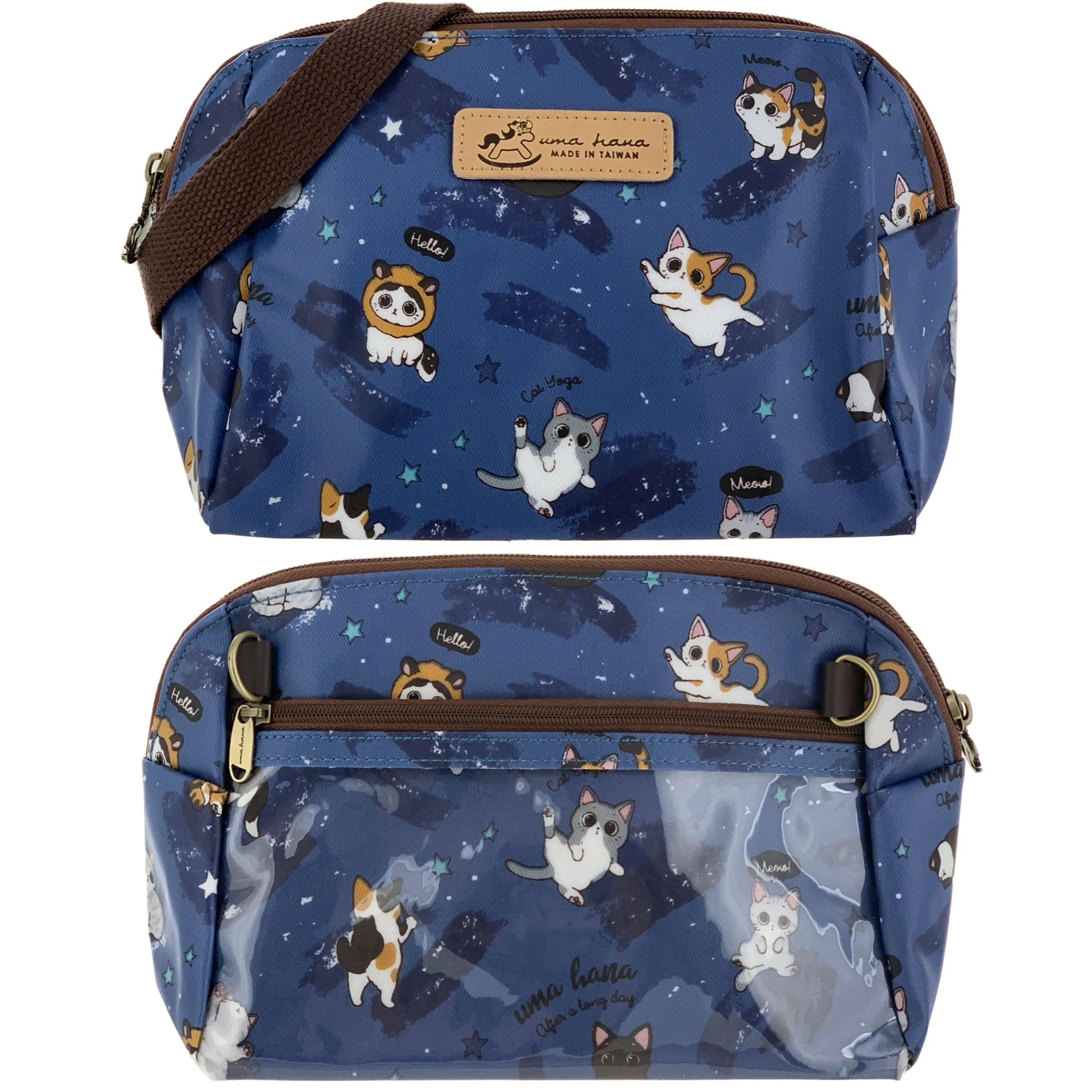 Blue Cat Yoga Mufe Crossbody Bag