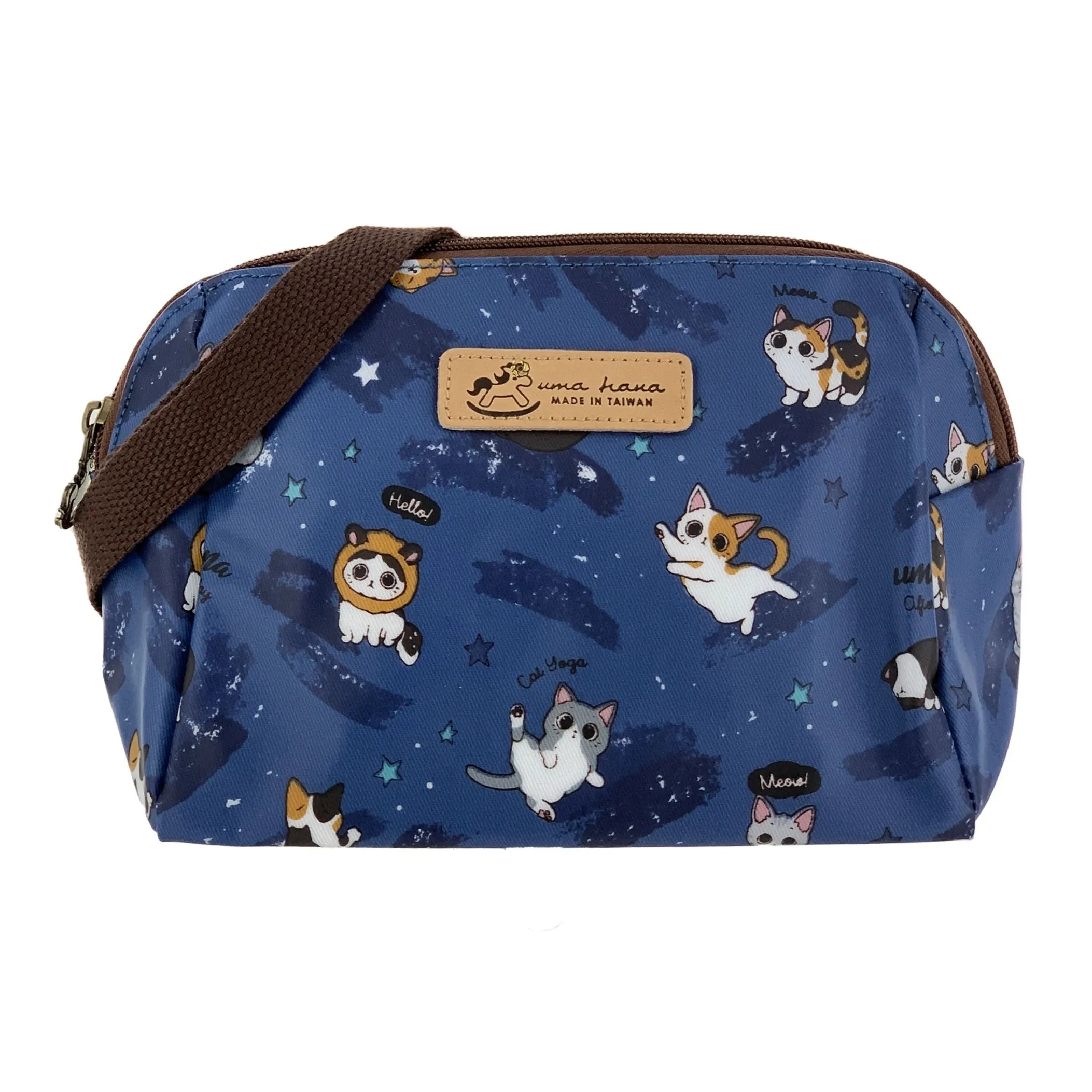 Blue Cat Yoga Mufe Crossbody Bag