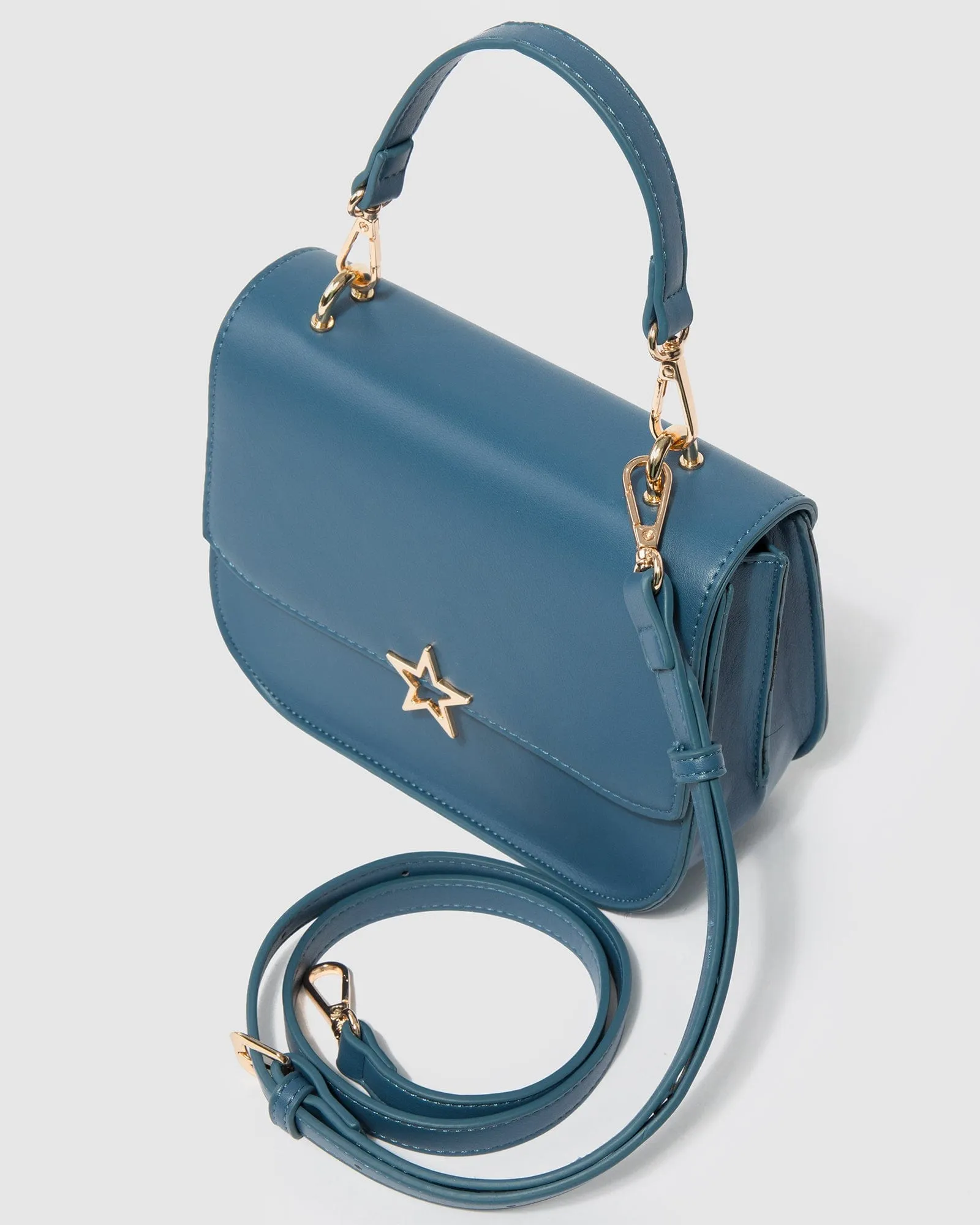 Blue Kennedy Star Top Handle Bag