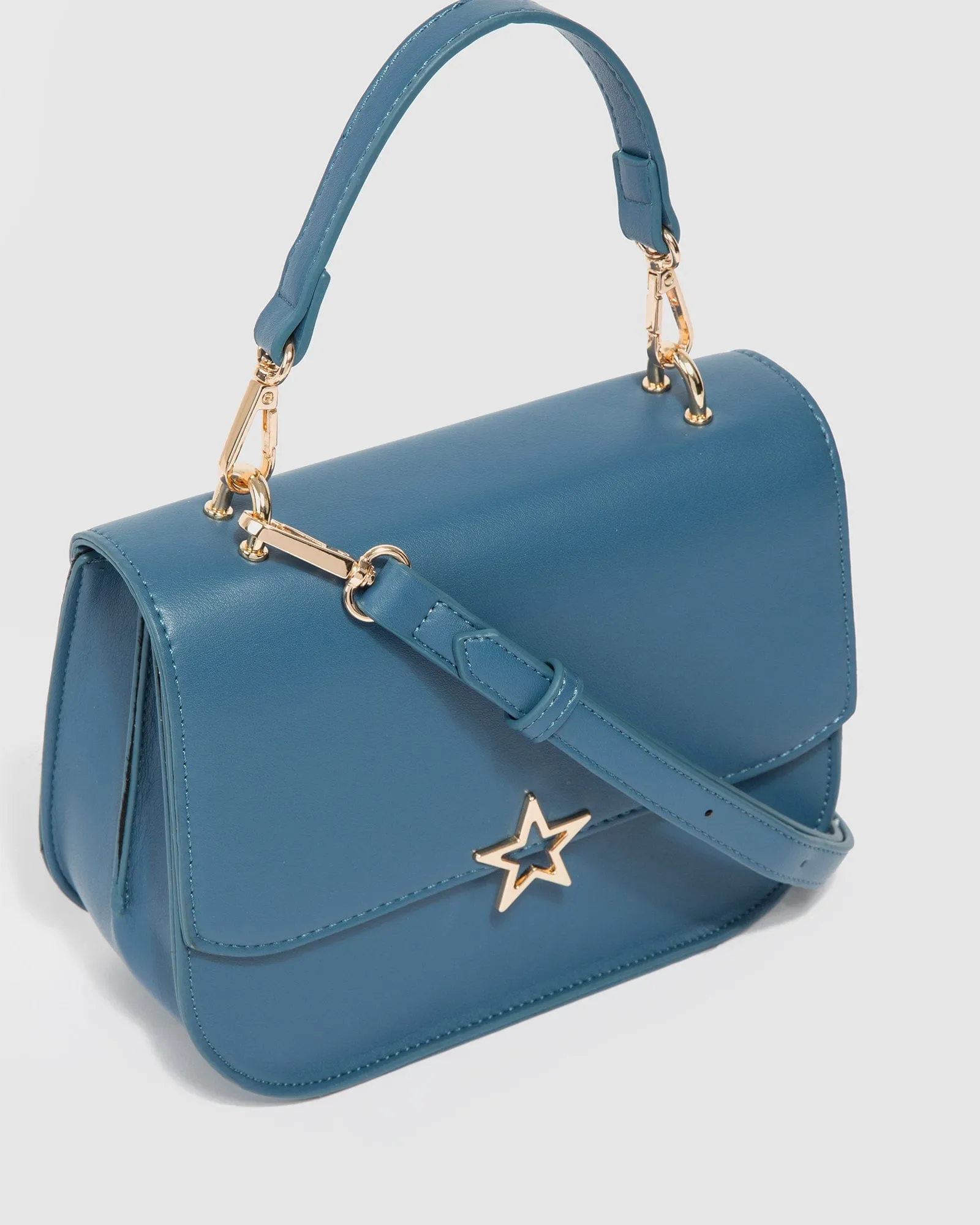 Blue Kennedy Star Top Handle Bag