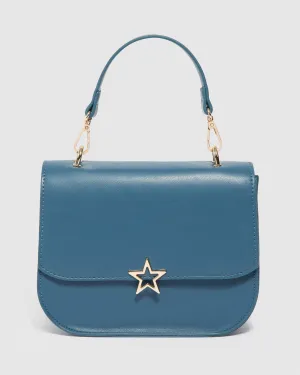 Blue Kennedy Star Top Handle Bag