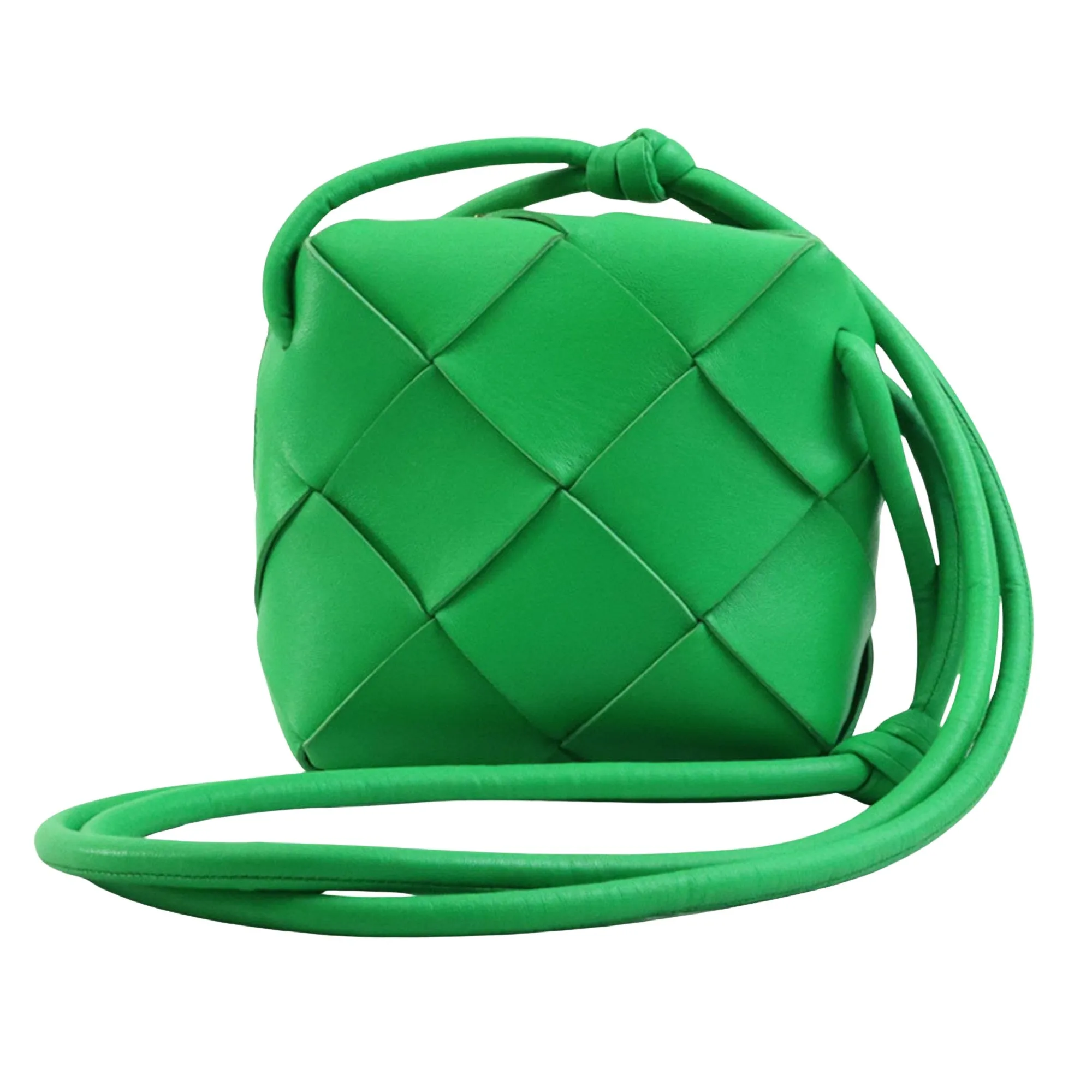 Bottega Veneta Cassette Green Leather Bag