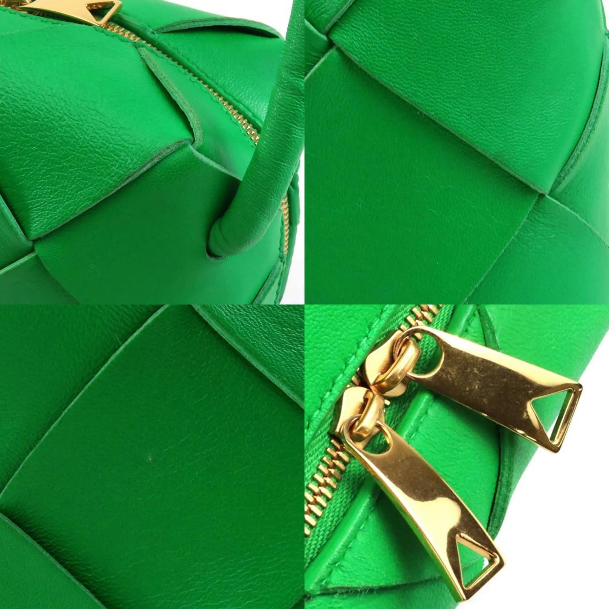 Bottega Veneta Cassette Green Leather Bag