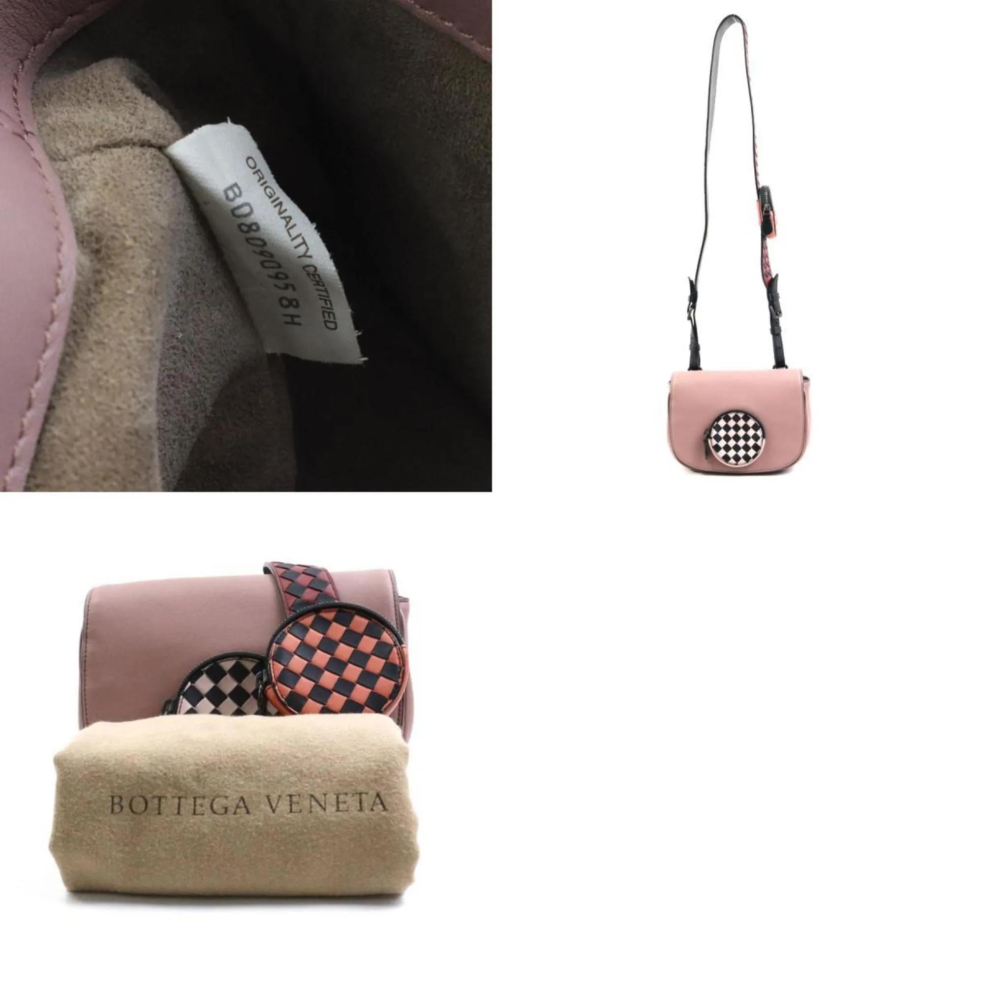 Bottega Veneta -- Pink Leather Bag