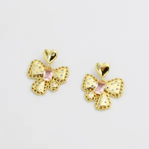 Bow Heart Studs