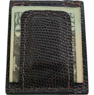 Brown Lizard Money Clip Wallet With Credit Card Slots