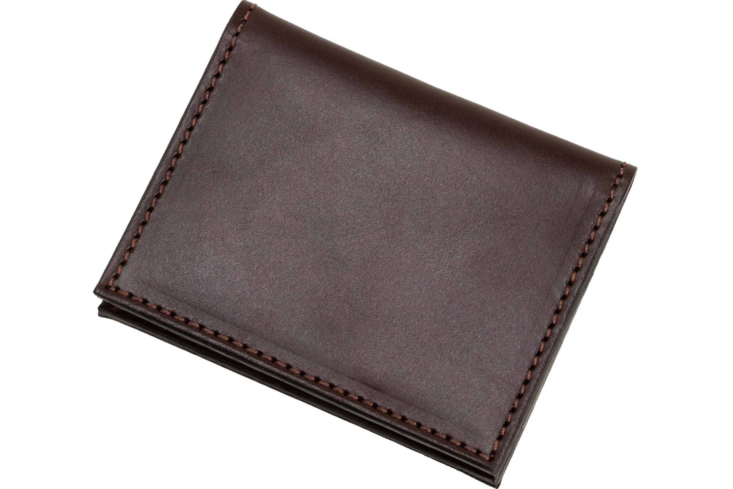 Brown Premium Leather Bifold Credit Card Wallet With ID Window