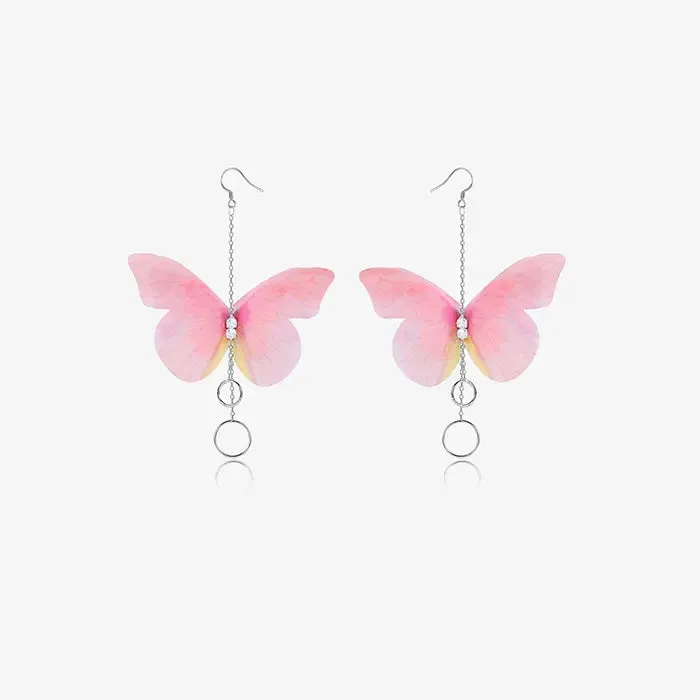 Butterfly Charm Stone Earrings