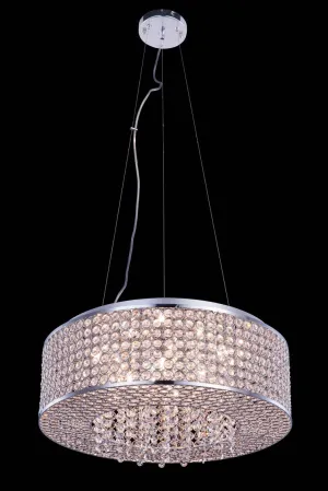 C121-2914D20C/RC - Regency Lighting: Amelie 8 light Chrome Pendant Clear Royal Cut Crystal