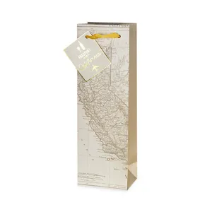 California Wine Map Single-Bottle Bag by Cakewalk