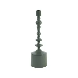 CANDLE HOLDER Ø10X34 CM SHEVA SHINY OLIVE GREEN