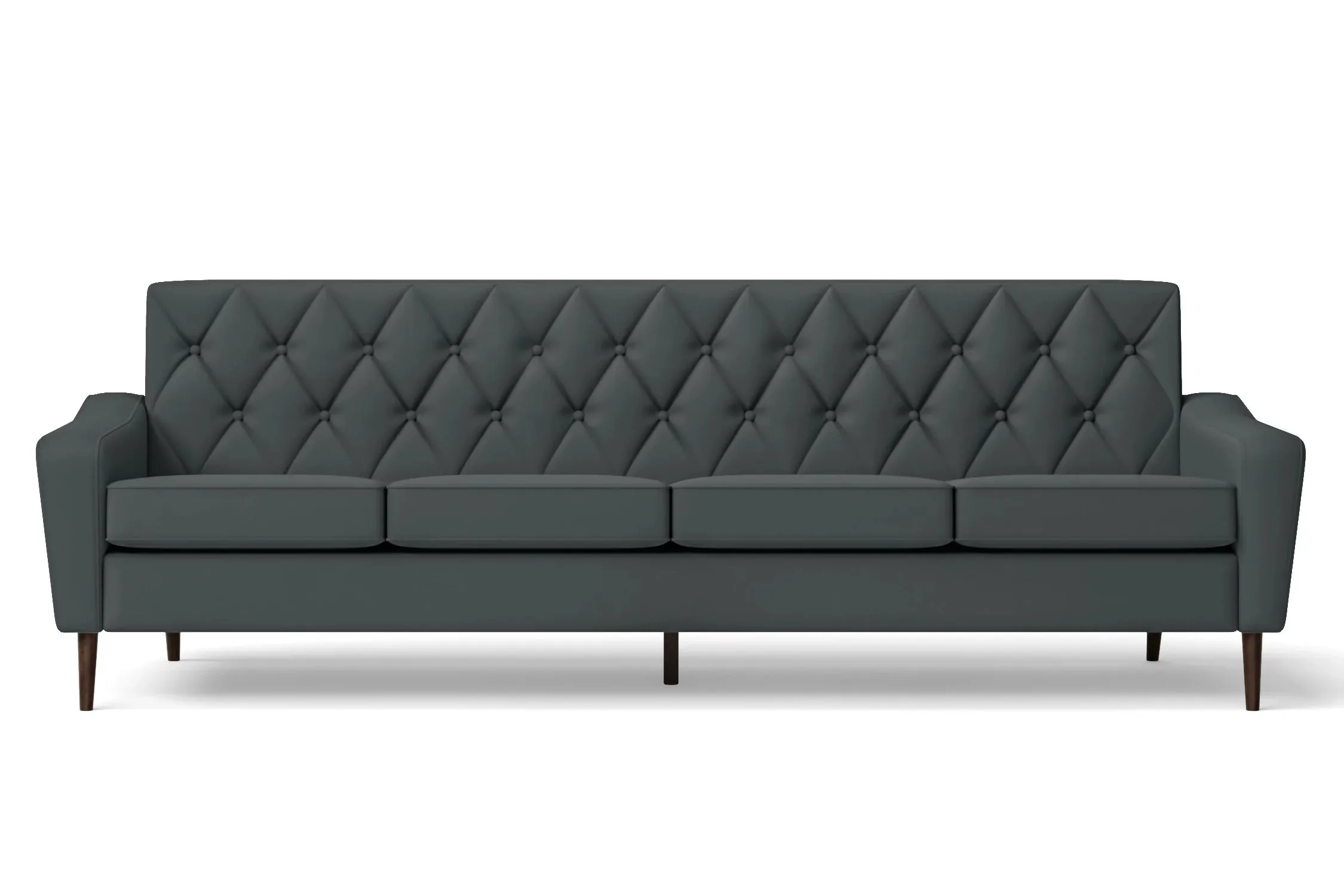 Carpi 4 Seater Sofa Slate Leather