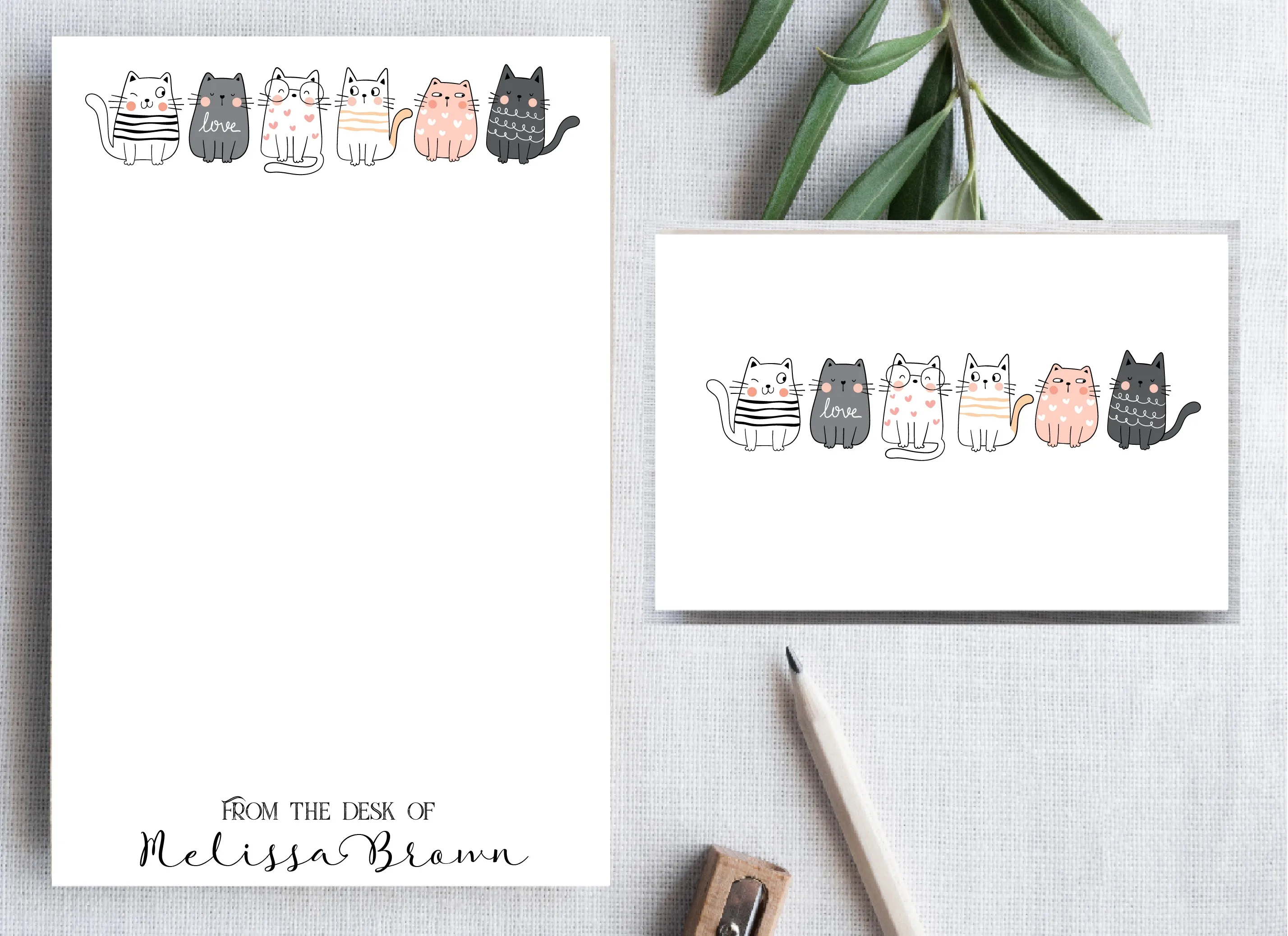 Cat Stationery Set