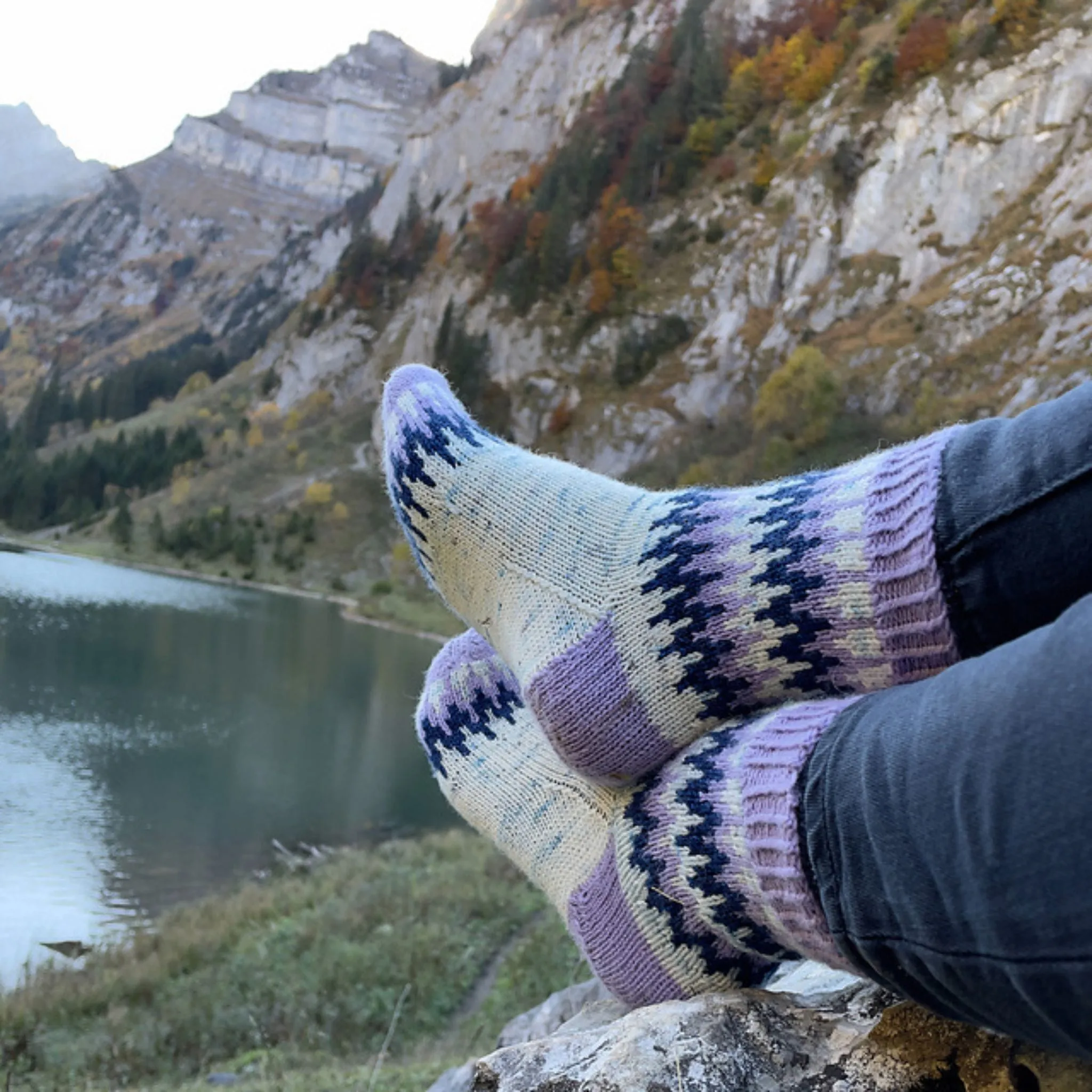 Charming Colorwork Socks by Charlotte Stone