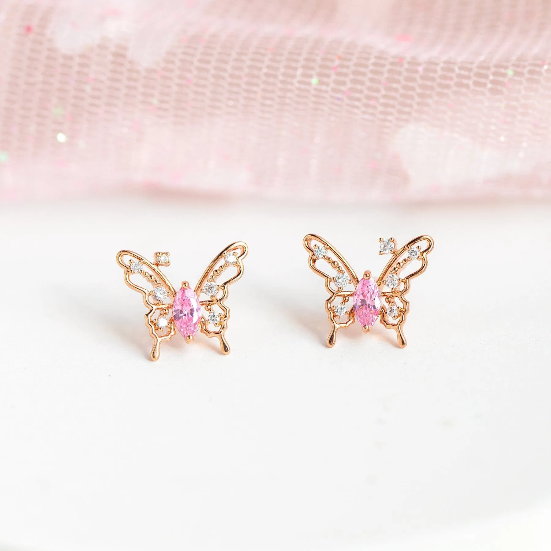 Charming Hollowed-out Butterfly Earrings