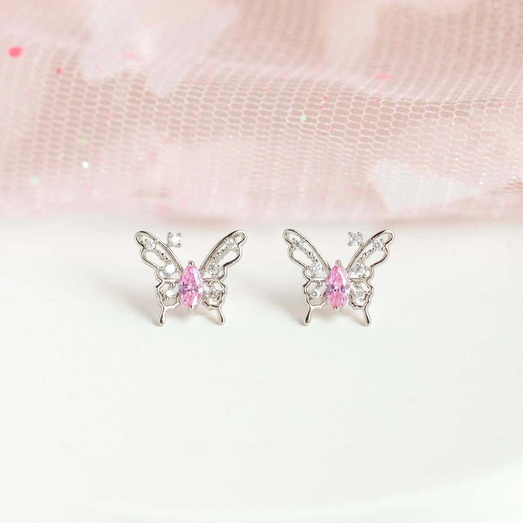 Charming Hollowed-out Butterfly Earrings