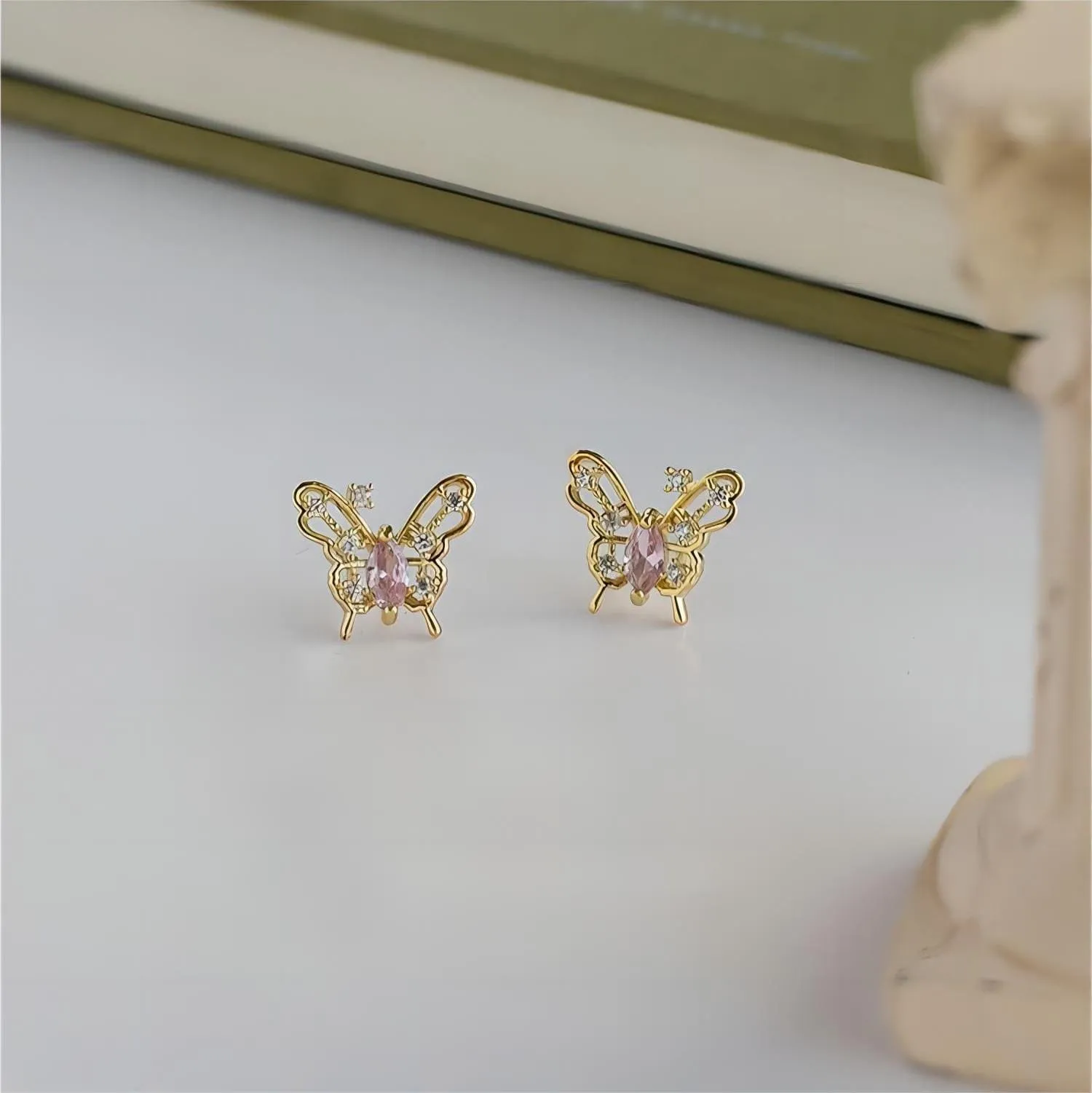 Charming Hollowed-out Butterfly Earrings