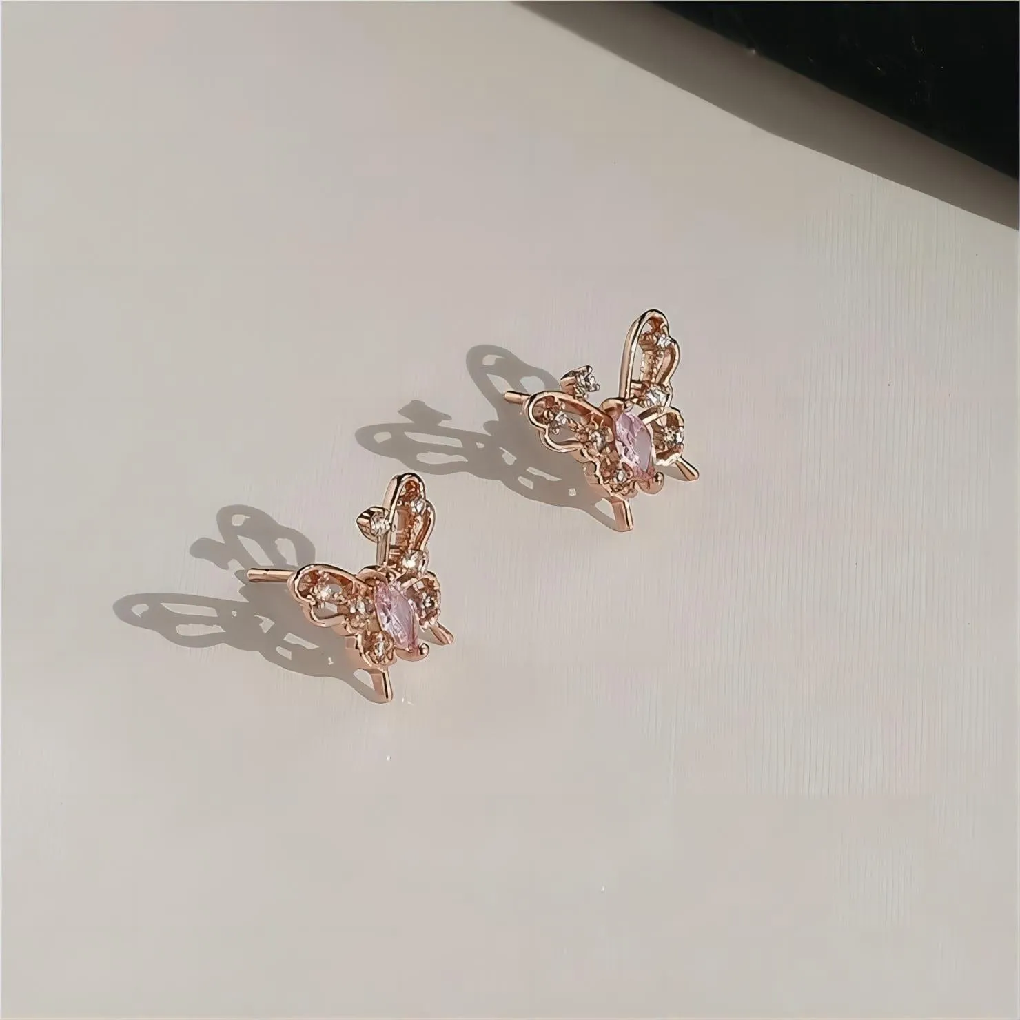 Charming Hollowed-out Butterfly Earrings