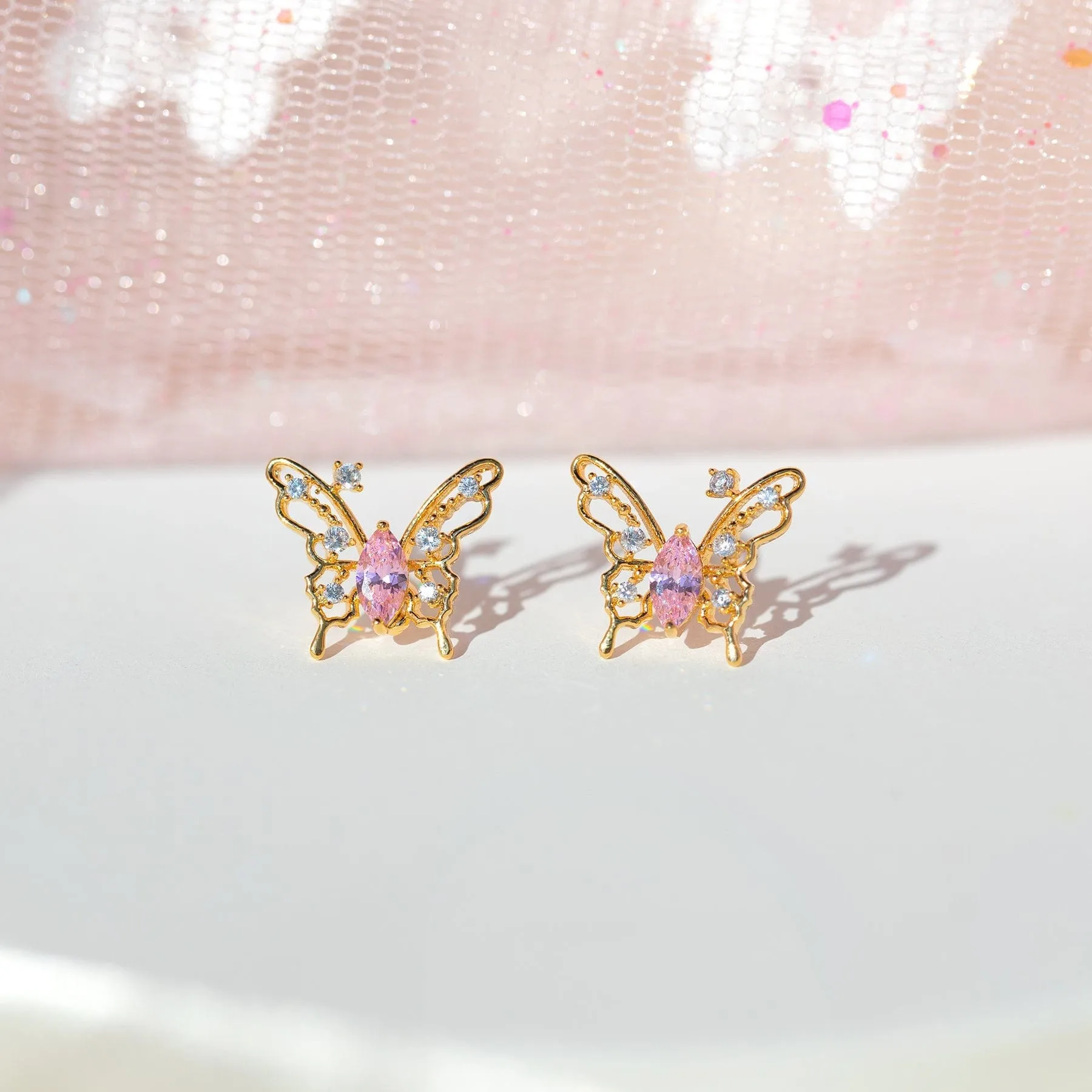 Charming Hollowed-out Butterfly Earrings