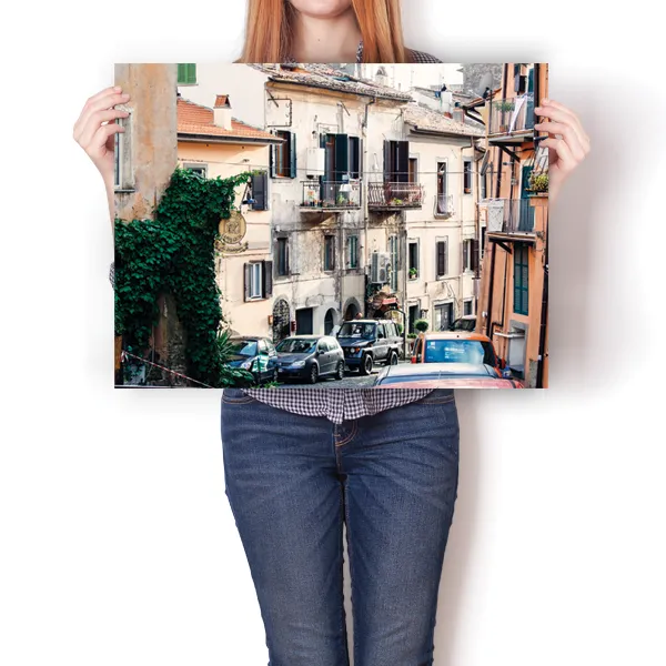 Charming Italy Street Scene Poster