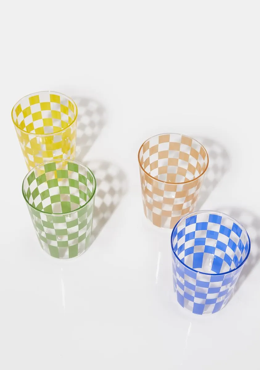 Charming Me Checkered Cup Set