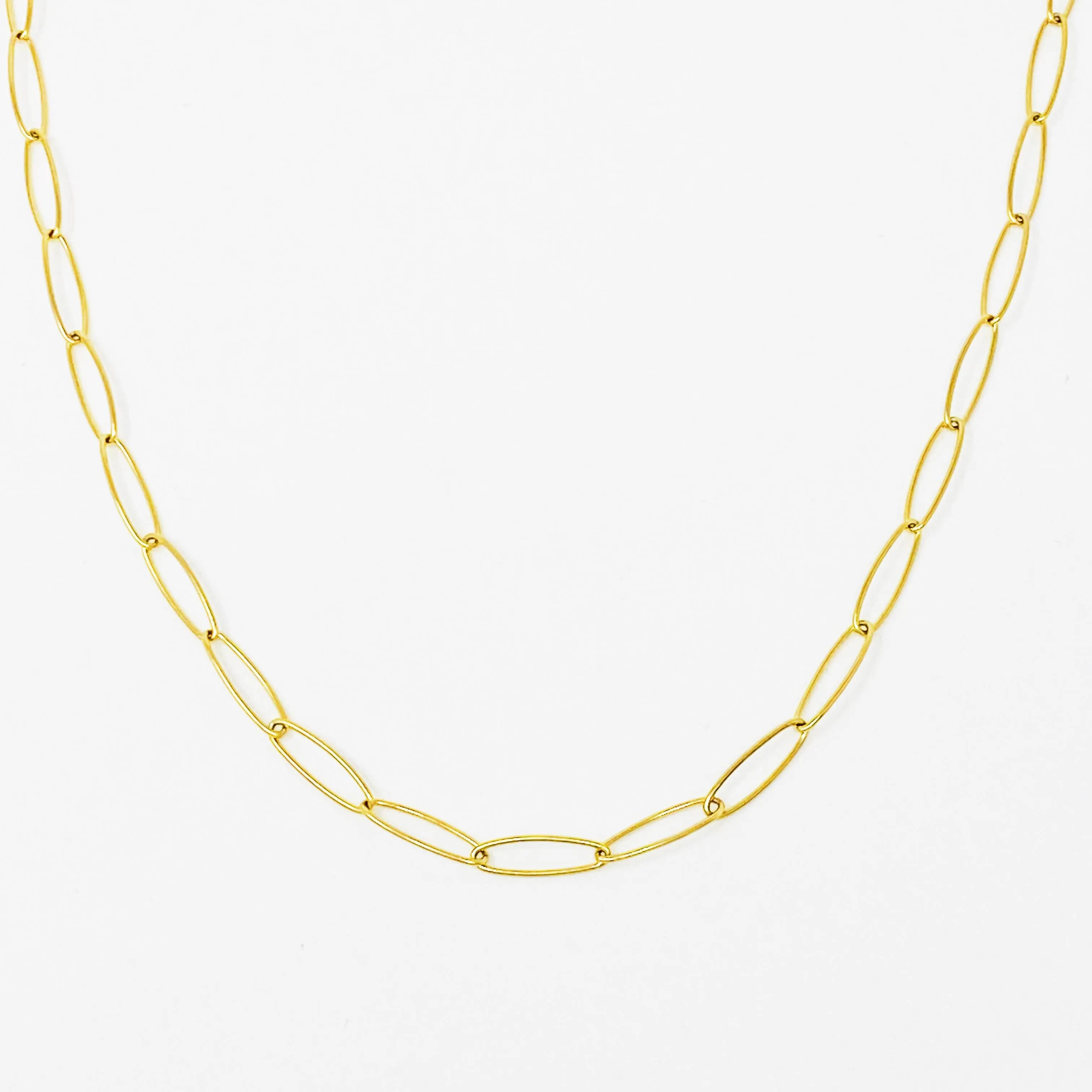 Charming Paper Clip Chain Necklace