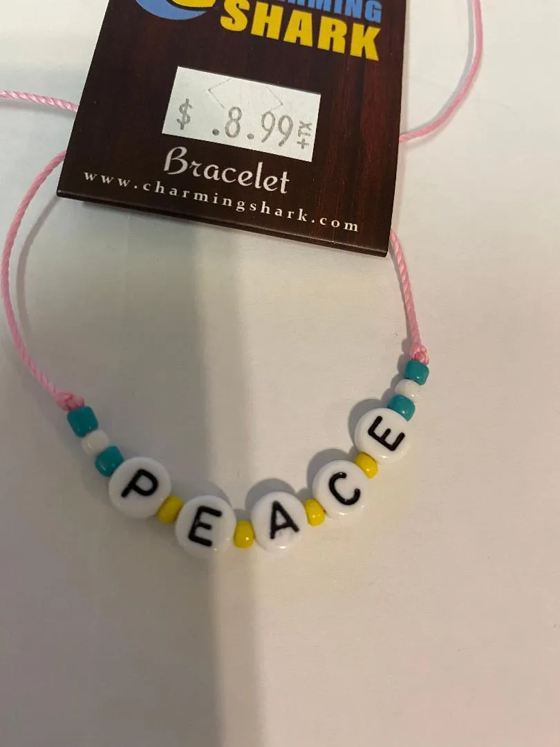 Charming Shark Alphabet String Bracelet