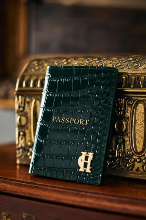 Chelsea Passport Holder (Emerald Croc)