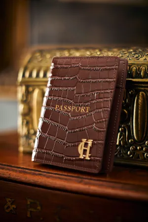 Chelsea Passport Holder (Tan Croc)