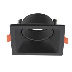 Coastal Black Polycarbonate Square Down Light Holder with Anti-Glare, Tilt DL133