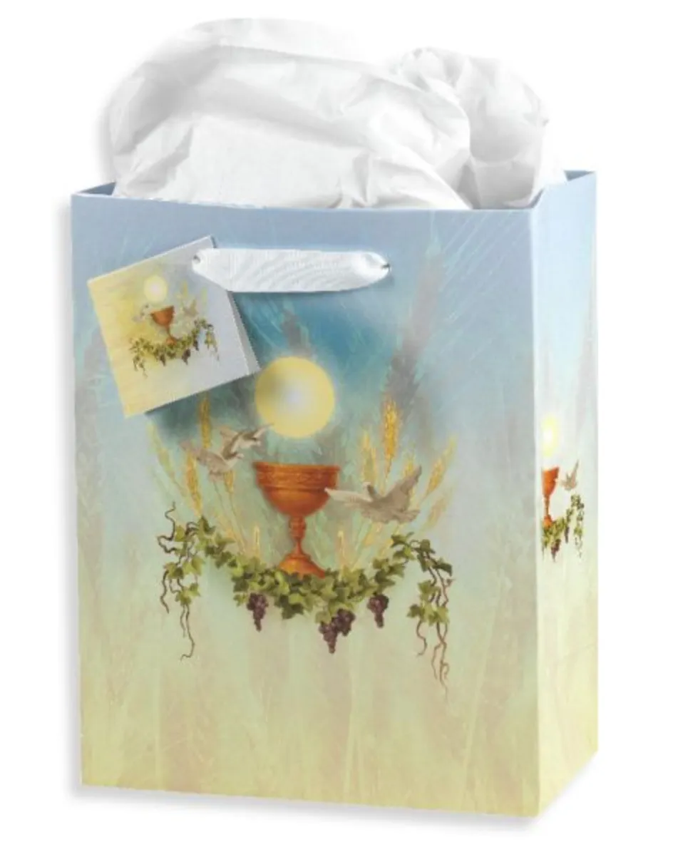 Communion Gift Bag With Chalice & Grapes - Medium