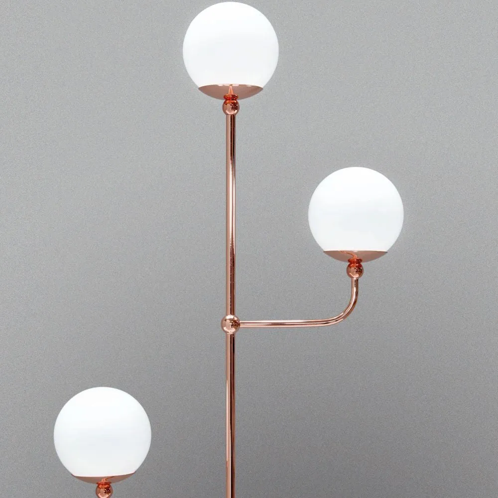 Contemporary Metal 5 Arm Floor Light