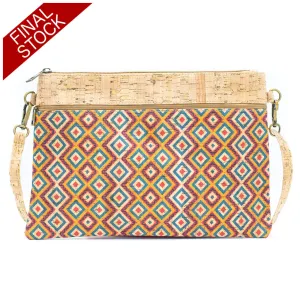 Cork Sling Bag with Adjustable Shoulder Strap and Wristlet Handle BAGD-293