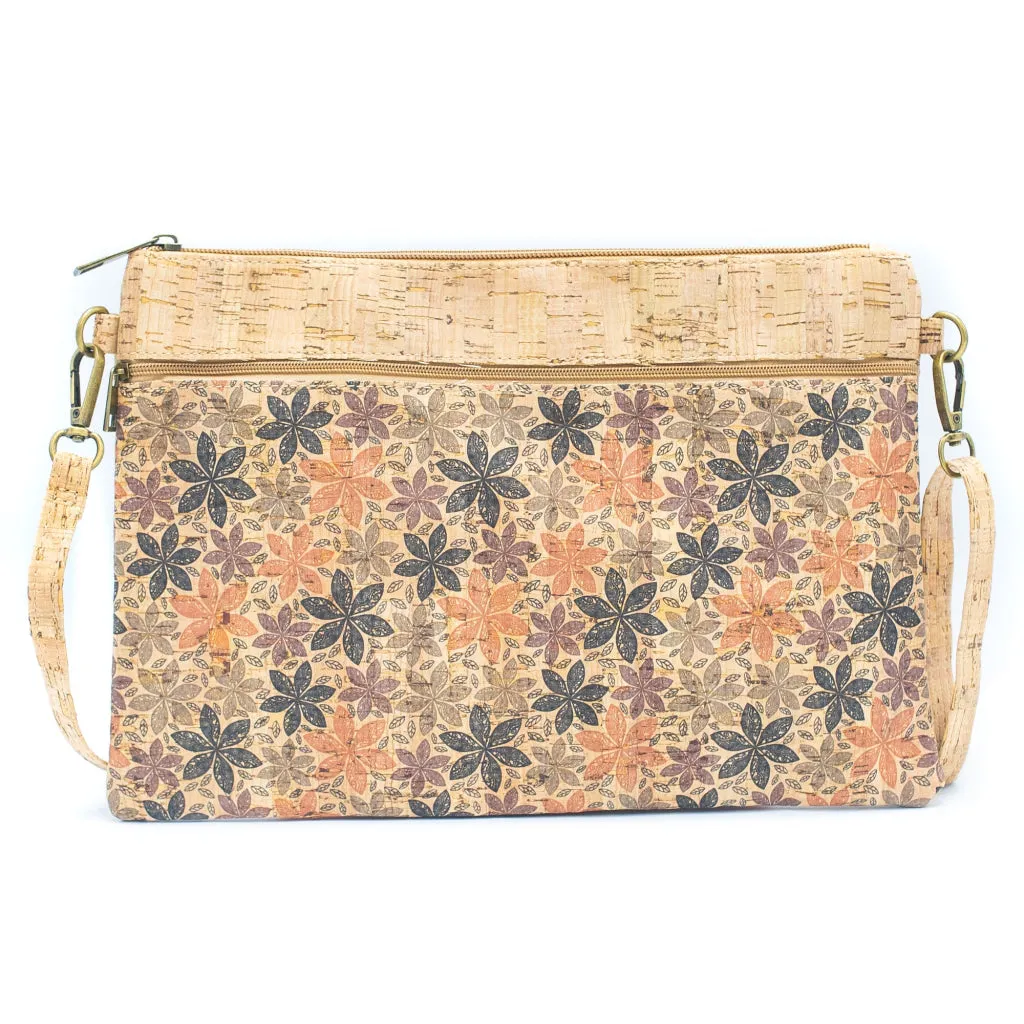 Cork Sling Bag with Adjustable Shoulder Strap and Wristlet Handle BAGD-293