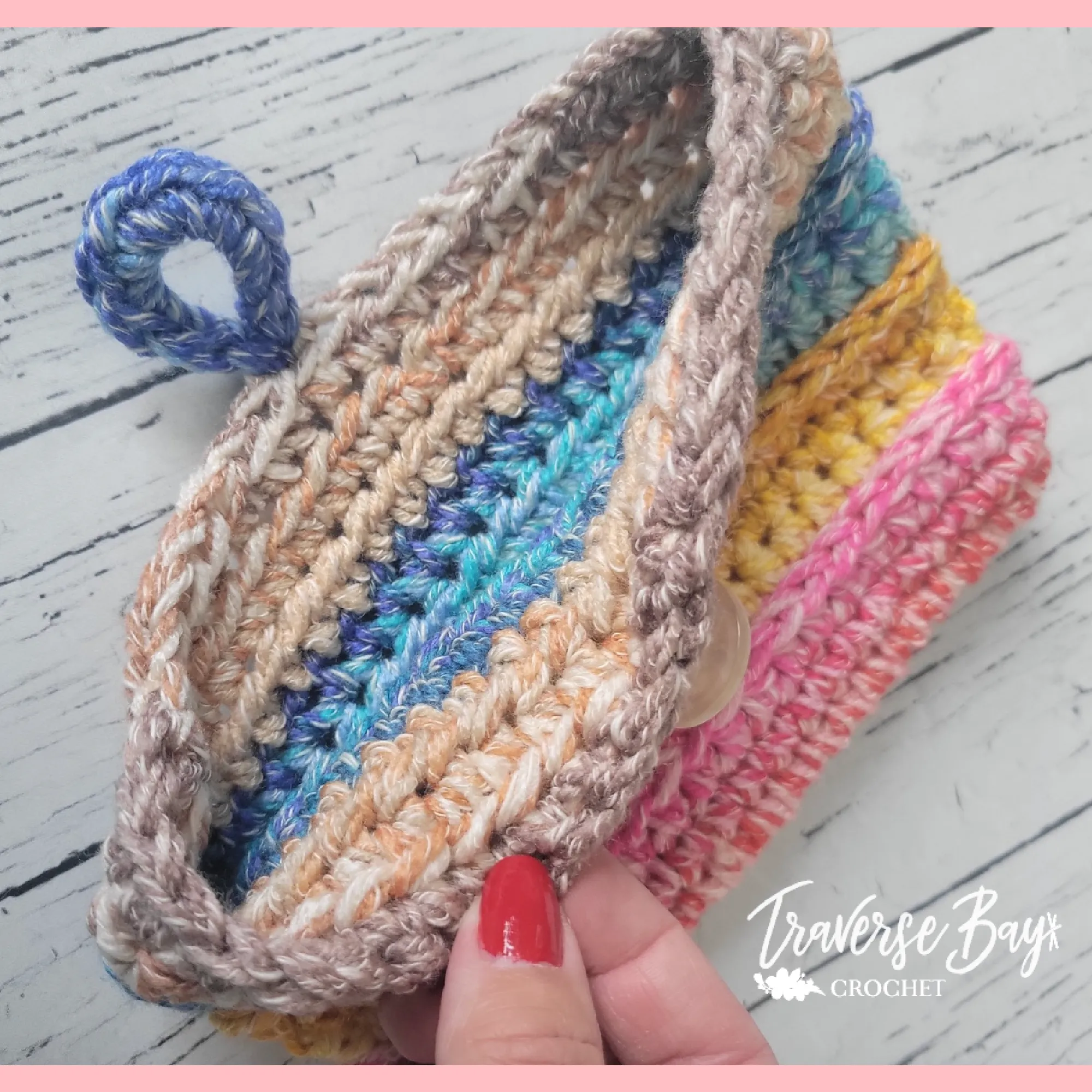 Crochet Sunny Day Striped Market Tote Bag Pattern