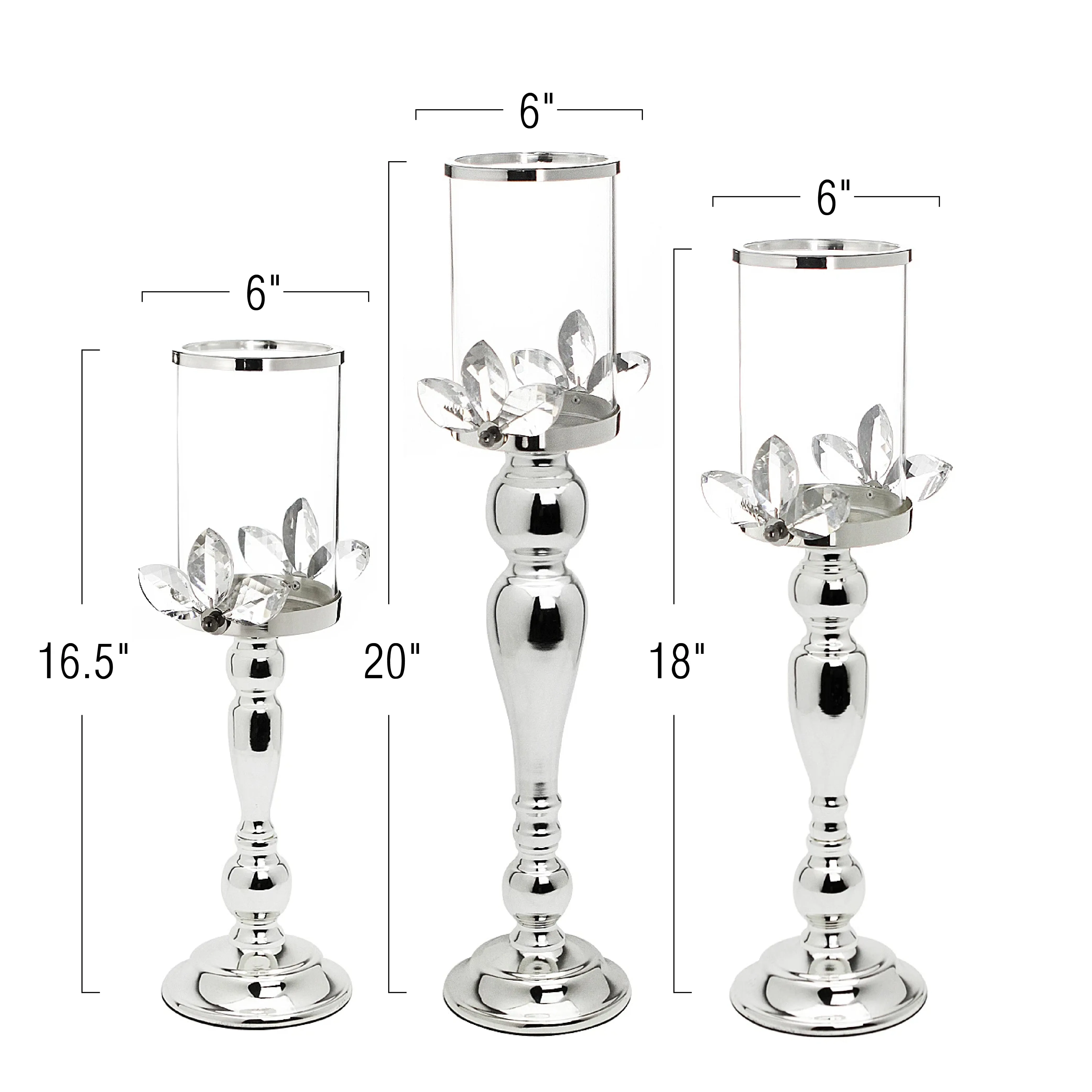 Crystal Pillar Candle Holder