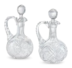 Cut Glass Cruet Pair in the Middlesex Pattern