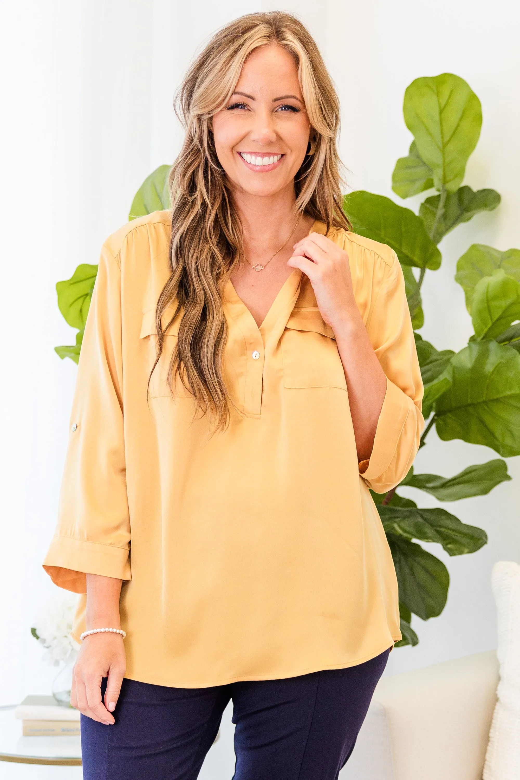 Cute And Charming Top, Yellow