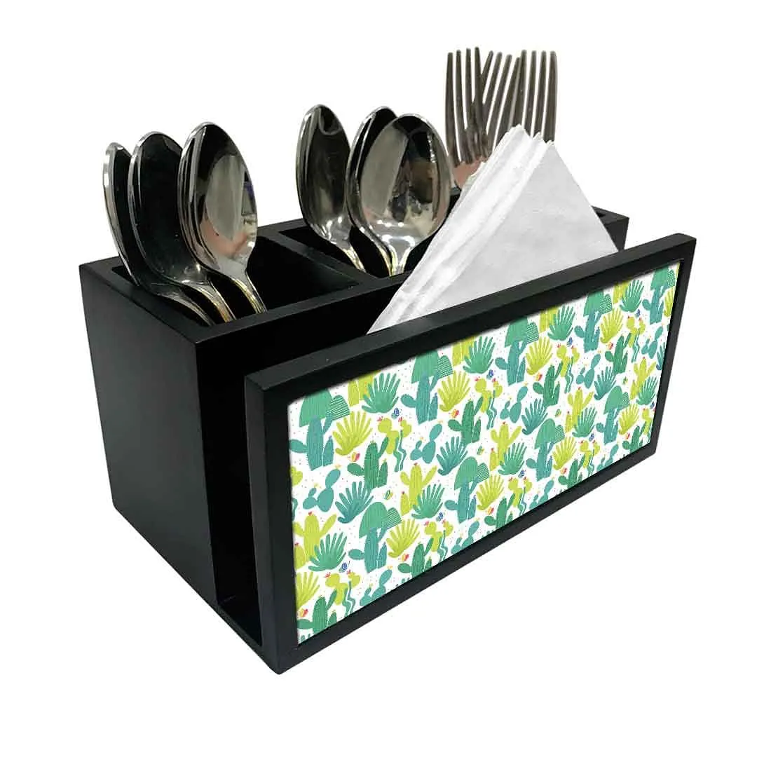 Cutlery Tissue Holder Napkin Stand -  Cactus Art