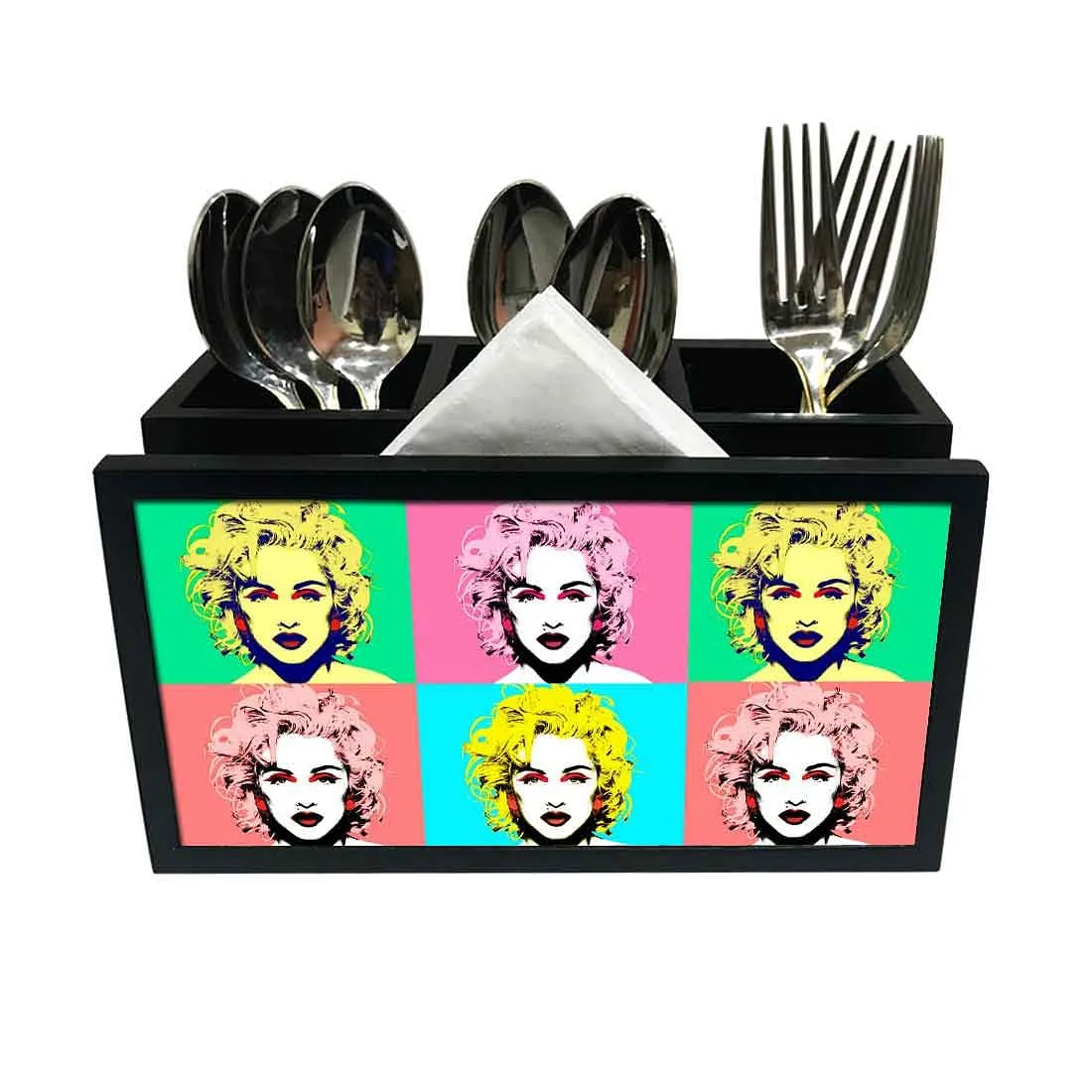 Cutlery Tissue Holder Napkin Stand -  Lady Face