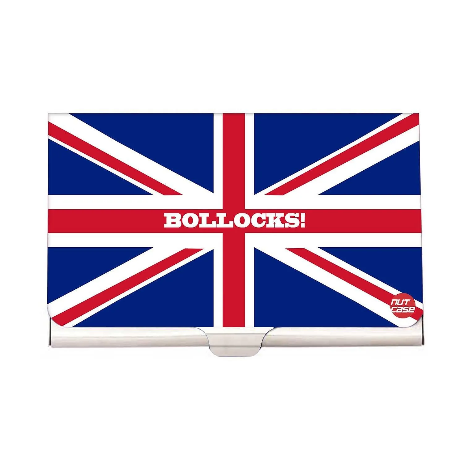 Designer Visiting Card Holder Nutcase - Bollocks British Flag