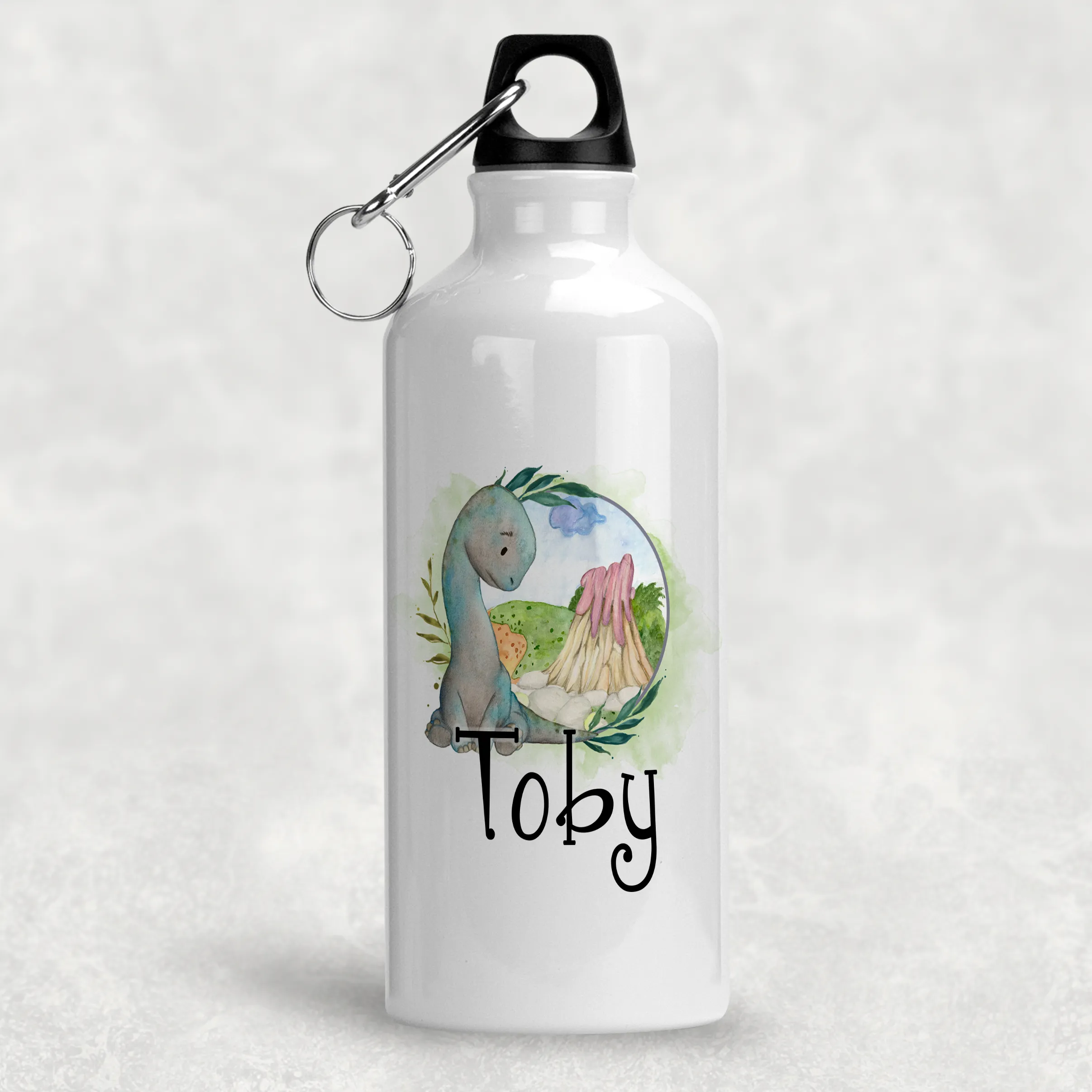 Dinosaur Personalised Aluminium Water Bottle 400/600ml