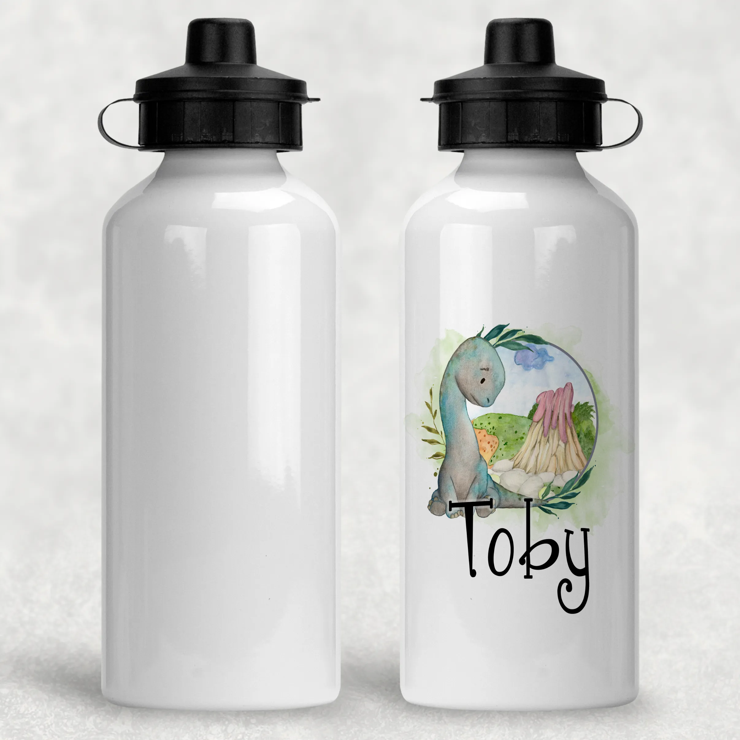 Dinosaur Personalised Aluminium Water Bottle 400/600ml